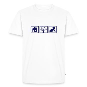 house_tree_child1 - T-shirt Premium bio Homme - blanc - Devant - Nico (187cm)