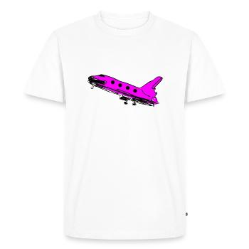 pink rocket travel travel fly rocket - Men's Premium Organic T-Shirt - white - Front - Nico (187cm)