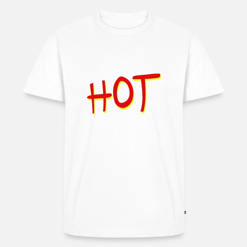 Hot - Männer Premium Bio T-Shirt - Weiß
