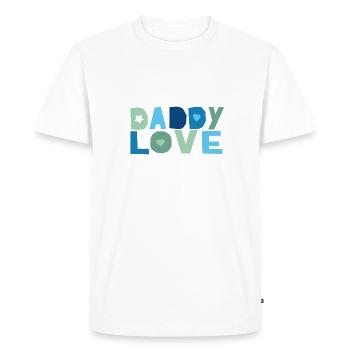 Amour de papa - T-shirt Premium bio Homme - blanc - Devant - Nico (187cm)