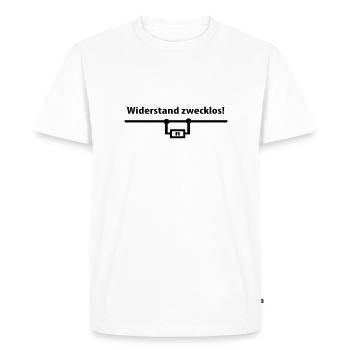 Electric - Men's Premium Organic T-Shirt - white - Front - Nico (187cm)
