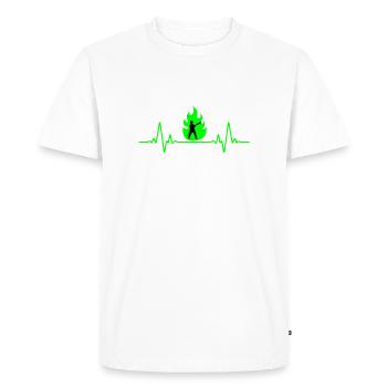 fire Department - Men's Premium Organic T-Shirt - white - Front - Nico (187cm)