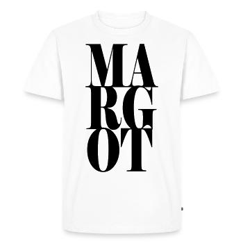 Margot Nom Prénom Police moderne Word Art - T-shirt Premium bio Homme - blanc - Devant - Nico (187cm)
