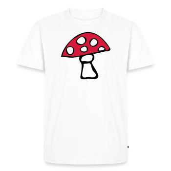 Toadstool - Men's Premium Organic T-Shirt - white - Front - Nico (187cm)