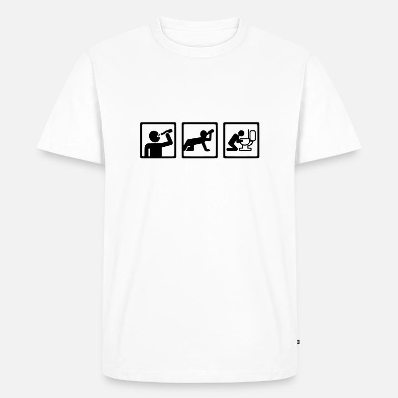 Alkohol - Männer Premium Bio T-Shirt - Weiß