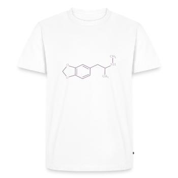 Formule MDMA - Formule chimique - T-shirt Premium bio Homme - blanc - Devant - Nico (187cm)