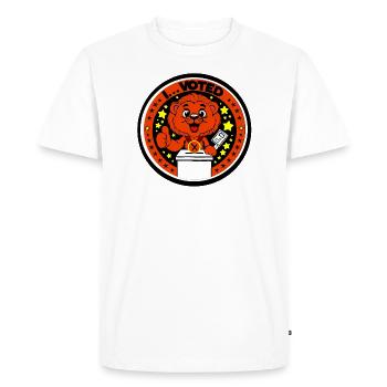 I... Voted - Men's Premium Organic T-Shirt - white - Front - Nico (187cm)
