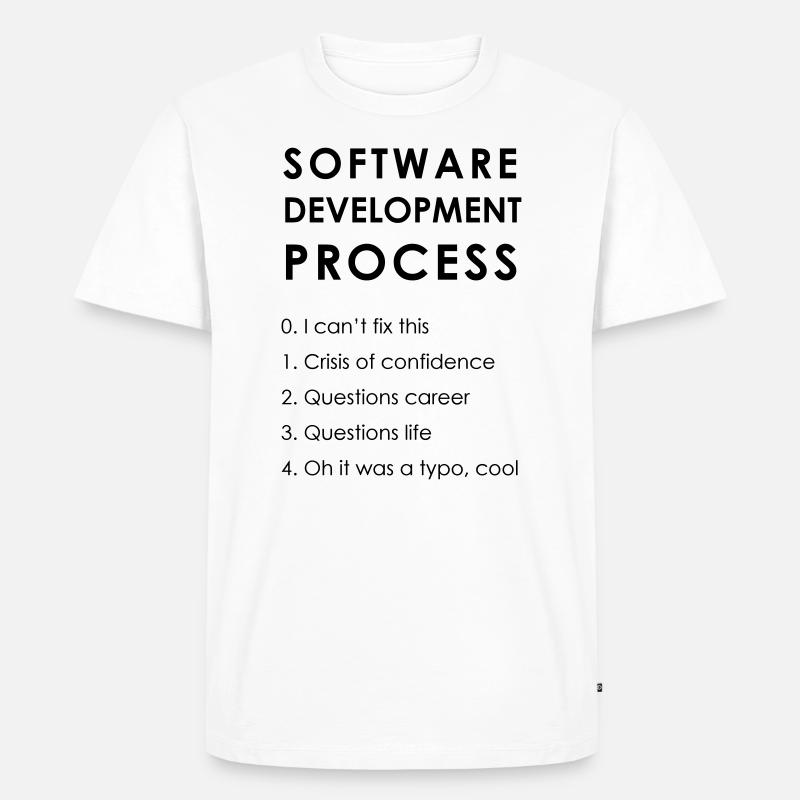 Software Development Process - Männer Premium Bio T-Shirt - Weiß