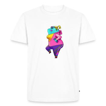 dame Sweaty - T-shirt Premium bio Homme - blanc - Devant - Nico (187cm)