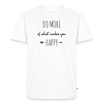 faire plus de chapeau que vous rend heureux - T-shirt Premium bio Homme - blanc - Devant - Nico (187cm)