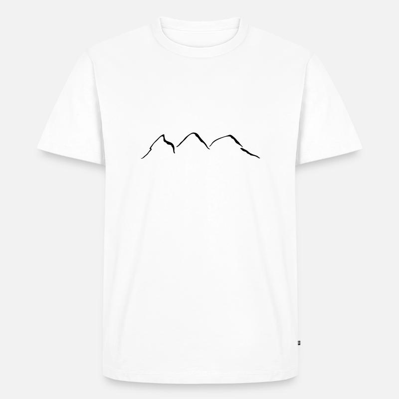 Berge - Männer Premium Bio T-Shirt - Weiß