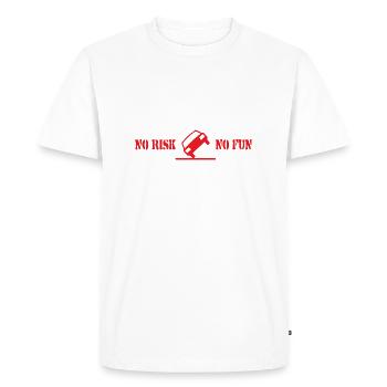 Pas de risque pas de plaisir drôle cadeau tuning voiture - T-shirt Premium bio Homme - blanc - Devant - Nico (187cm)