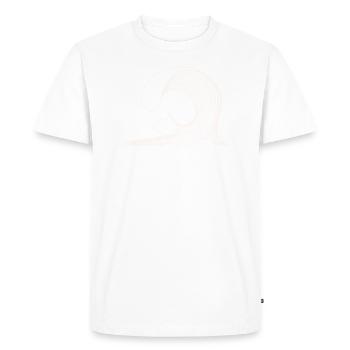 Line Art Cat - Men's Premium Organic T-Shirt - white - Front - Nico (187cm)