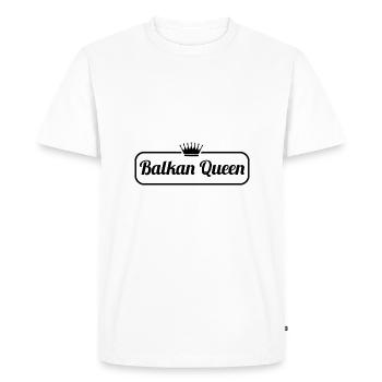 Balkans reine | Croatie Serbie Albanaise Cadeau - T-shirt Premium bio Homme - blanc - Devant - Nico (187cm)