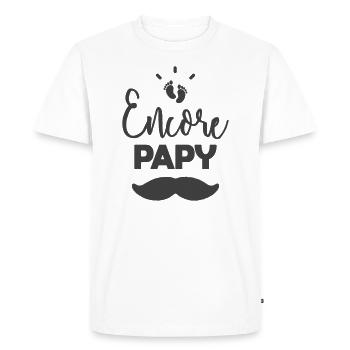 Encore papy - T-shirt Premium bio Homme - blanc - Devant - Nico (187cm)