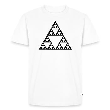 Sierpinski triangle - fractale - T-shirt Premium bio Homme - blanc - Devant - Nico (187cm)