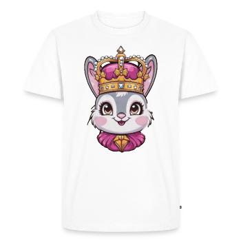 Lapin mignon avec couronne - T-shirt Premium bio Homme - blanc - Devant - Nico (187cm)