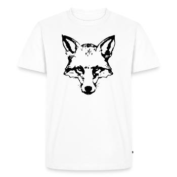 fox_head - Men's Premium Organic T-Shirt - white - Front - Nico (187cm)