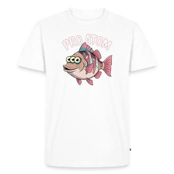 Pro Atom - Poisson - T-shirt Premium bio Homme - blanc - Devant - Nico (187cm)