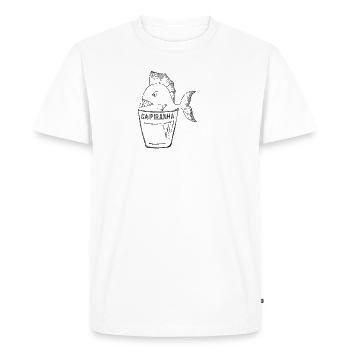 Caipiranha Caipirinia Alcohol Funny Gift - Men's Premium Organic T-Shirt - white - Front - Nico (187cm)