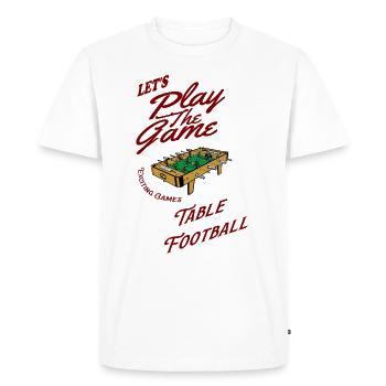 Tischfußball - Männer Premium Bio T-Shirt - Weiß - Vorne - Nico (187cm)