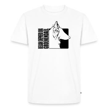 Belgian Shepherd Dog Groenendael Profile Wilsigns - Men's Premium Organic T-Shirt - white - Front - Nico (187cm)