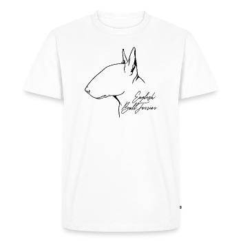 Anglais Bull Terrier Profil Chiens Chien Wilsigns - T-shirt Premium bio Homme - blanc - Devant - Nico (187cm)