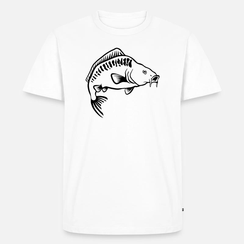Karpfen - Männer Premium Bio T-Shirt - Weiß