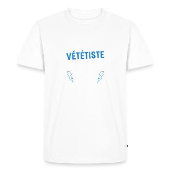 Vététiste Génial - T-shirt Premium bio Homme - blanc - Devant - Nico (187cm)