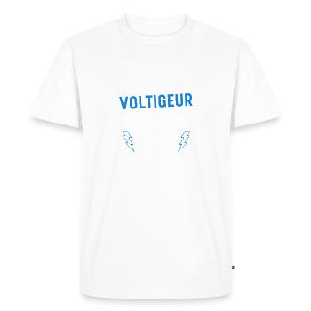 Voltigeur Génial - T-shirt Premium bio Homme - blanc - Devant - Nico (187cm)