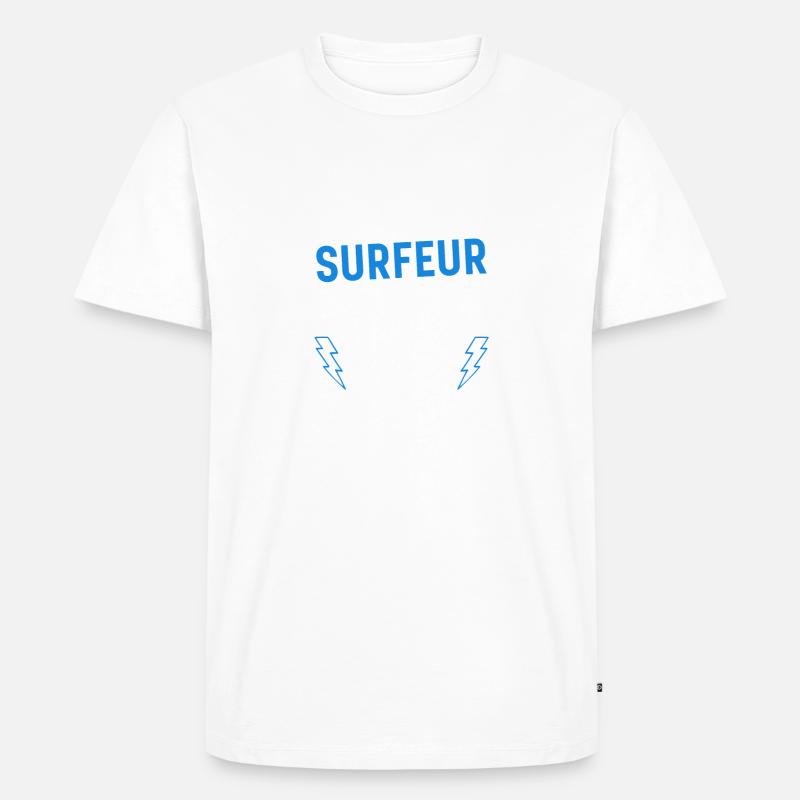 Toller Surfer - Männer Premium Bio T-Shirt - Weiß