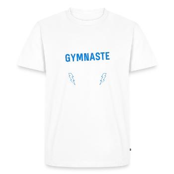 Gymnaste Génial - T-shirt Premium bio Homme - blanc - Devant - Nico (187cm)