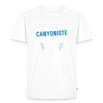 Canyoniste Génial - T-shirt Premium bio Homme - blanc - Devant - Nico (187cm)