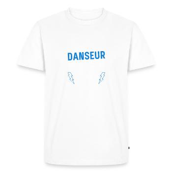 Danseur Génial - T-shirt Premium bio Homme - blanc - Devant - Nico (187cm)