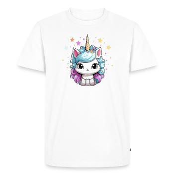 Unicorn magic fantasy girl unicorn motif - Men's Premium Organic T-Shirt - white - Front - Nico (187cm)
