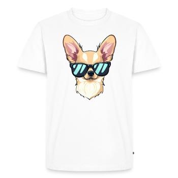 CHIHUAHUA Art - T-shirt Premium bio Homme - blanc - Devant - Nico (187cm)