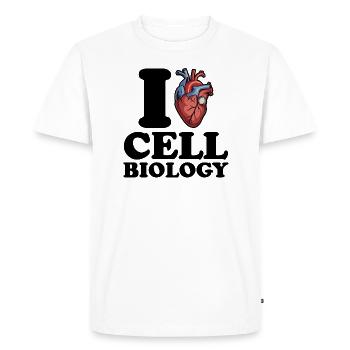 I love cell biology - Men's Premium Organic T-Shirt - white - Front - Nico (187cm)