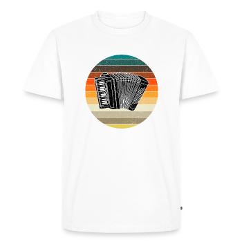 accordion - Men's Premium Organic T-Shirt - white - Front - Nico (187cm)