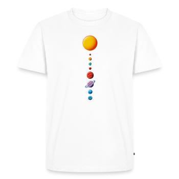 Notre système solaire - T-shirt Premium bio Homme - blanc - Devant - Nico (187cm)