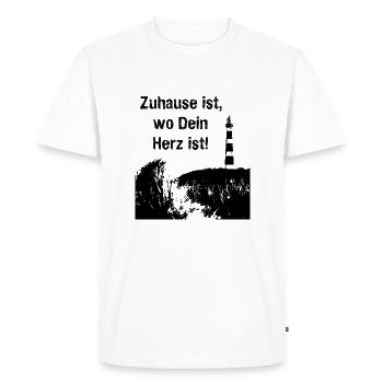 Ameland: La maison est où votre coeur est! cadeau - T-shirt Premium bio Homme - blanc - Devant - Nico (187cm)