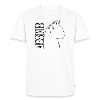 Profil Abyssin Chats Chat Wilsigns - T-shirt Premium bio Homme - blanc - Devant - Nico (187cm)