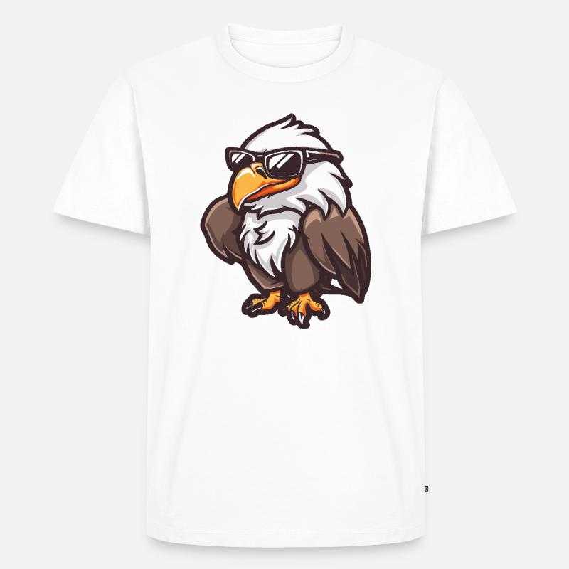 Adler Cool Comic - Männer Premium Bio T-Shirt - Weiß