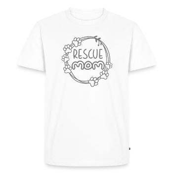 Dogs Mama rescue mom - Men's Premium Organic T-Shirt - white - Front - Nico (187cm)