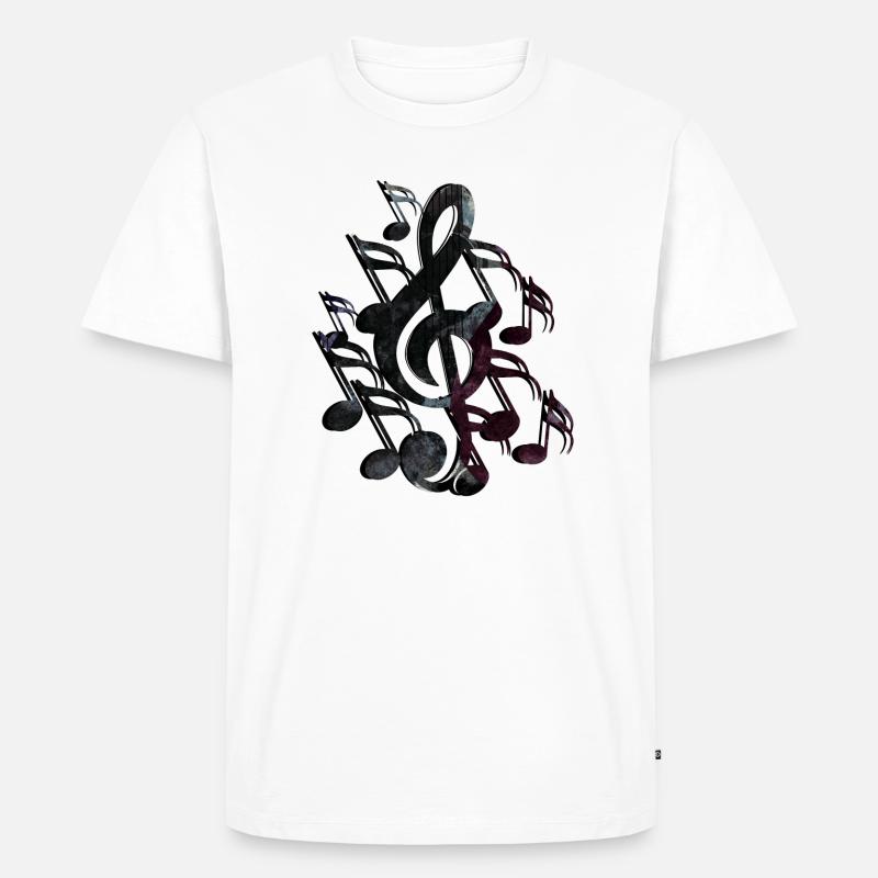 Clef Notes - Men's Premium Organic T-Shirt - white