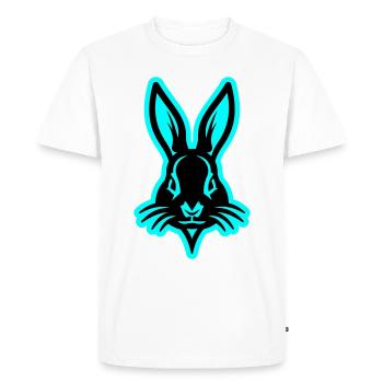 Lapin, Lapin De Pâques, Tête Pâques - T-shirt Premium bio Homme - blanc - Devant - Nico (187cm)