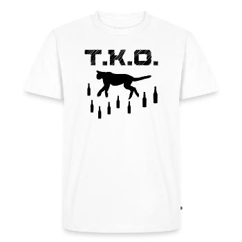 TKO Drunken Wild Cat Évanoui Dans Le Coma De Noircissement - T-shirt Premium bio Homme - blanc - Devant - Nico (187cm)