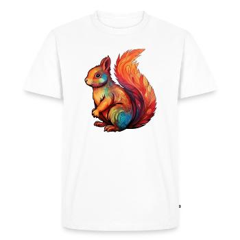 Squirrel - Men's Premium Organic T-Shirt - white - Front - Nico (187cm)