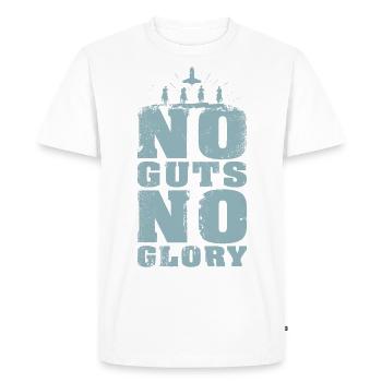 No Guts No Glory (bleu clair) - T-shirt Premium bio Homme - blanc - Devant - Nico (187cm)