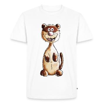 petite fouine Smart - Ferret - Iltis - Art - T-shirt Premium bio Homme - blanc - Devant - Nico (187cm)