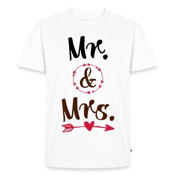 Mariage - T-shirt Premium bio Homme - blanc - Devant - Nico (187cm)